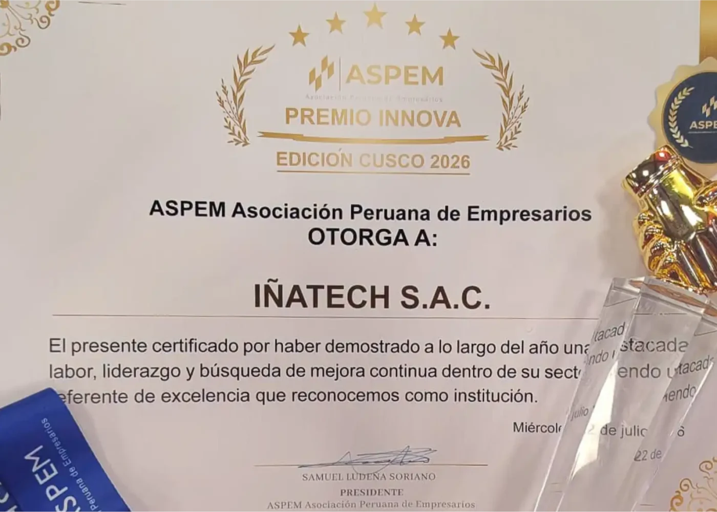 Perú – Japón es reconocido como institución calificada al Premio INNOVA 2026